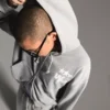 Camisola Fit com fecho e corte largo com estampado – Sweatshirts e hoodies