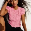 Camisola franzida com laços laterais