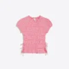 Camisola franzida com laços laterais