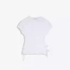 Camisola franzida com laços laterais