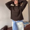 Camisola Oversize de Gola Redonda