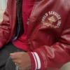 Casaco bomber em Faux Leather com estampado
