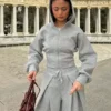 Casaco com capuz e fecho de correr de cintura alta – #Bershkastyle – Mulher
