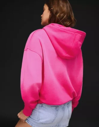 Casaco com capuz oversize com fecho