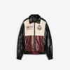 Casaco com grafismo em Faux Leather
