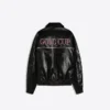Casaco com grafismo em Faux Leather