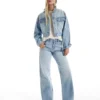 Casaco curto de Denim com strass – Casacos e gabardinas
