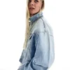 Casaco curto de Denim com strass – Casacos e gabardinas