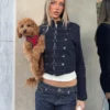 Casaco de Denim com botões à frente – #Bershkastyle – Mulher