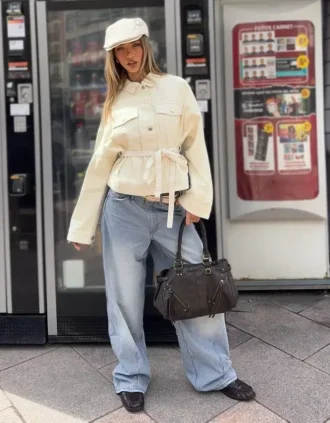 Casaco de Denim oversize – Casacos e gabardinas