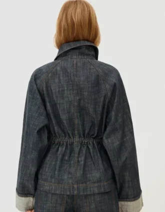 Casaco de Denim oversize com textura – Casacos e gabardinas