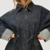 Casaco de Denim oversize com textura – Casacos e gabardinas