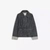 Casaco de Denim oversize com textura