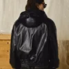 Casaco de Faux Leather com capuz – Casacos
