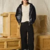 Casaco de Faux Leather com capuz – Casacos