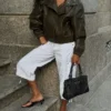 Casaco de Faux Leather com lapelas – Casacos e gabardinas