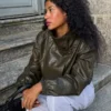 Casaco de Faux Leather com lapelas – Casacos e gabardinas