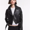 Casaco de motoqueiro Faux Leather – Casacos e gabardinas