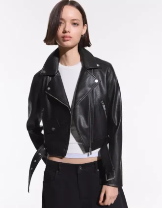Casaco de motoqueiro Faux Leather – Casacos e gabardinas