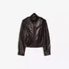 Casaco plissado em Faux Leather