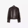 Casaco plissado em Faux Leather