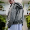 Casaco técnico xadrez oversize – Casacos