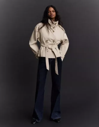 Casaco Trench com Gola Funil – Casacos e Trench