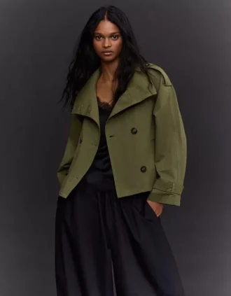 Casaco Trench com Gola Funil – Casacos e Trench