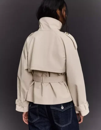 Casaco Trench com Gola Funil – Casacos e Trench