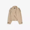 Casaco curto tipo trench coat com efeito balão
