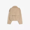 Casaco curto tipo trench coat com efeito balão