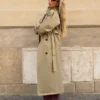 Casaco Trench Longo com Cinto