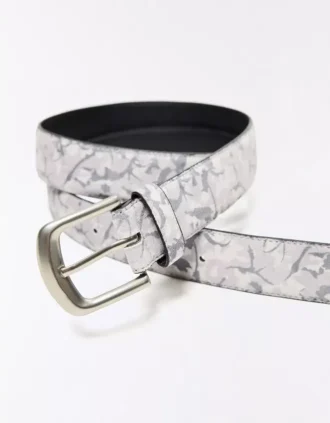 Cinto com Estampado de Folhas – Acessórios – Homem