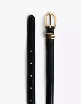 Cinto com pespontos em Faux Leather – Acessórios