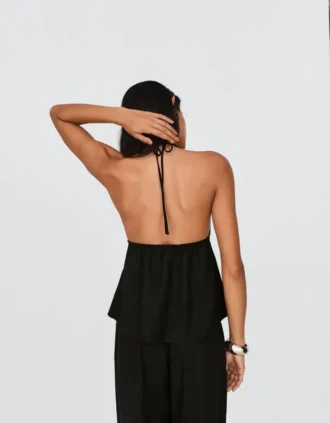Colete com alças em mistura de linho – #Bershkastyle – Mulher