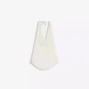 Colete com decote halter em mistura de linho – Mulher