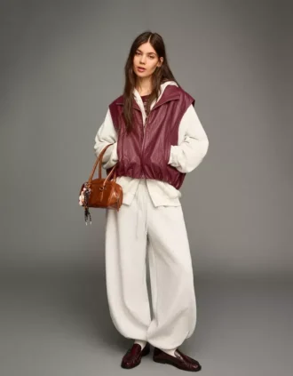 Colete em Faux Leather – Casacos e gabardinas