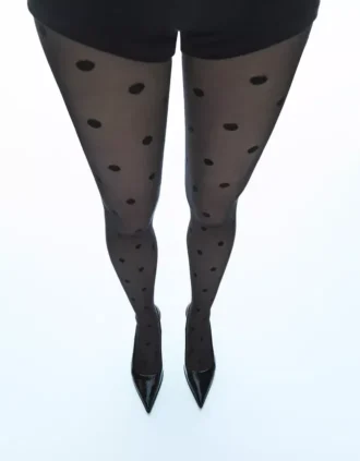 Collants de malha pontilhada – Acessórios