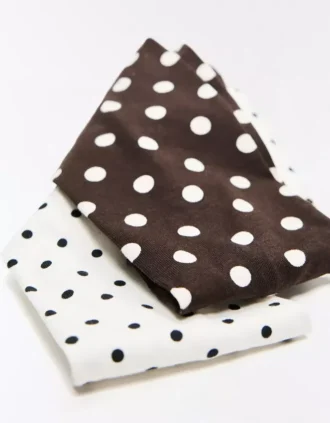 Conjunto de 2 elásticos para o cabelo com bolinhas – Acessórios