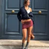 Conjunto de 2 pares de meias caneladas