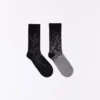 Conjunto de 2 pares de meias estampadas – Acessórios