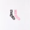 Conjunto de 2 pares de meias estampadas – Acessórios