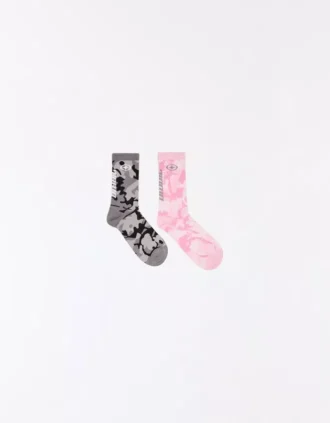 Conjunto de 2 pares de meias estampadas – Acessórios
