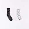 Conjunto de 3 pares de meias estampadas – Acessórios