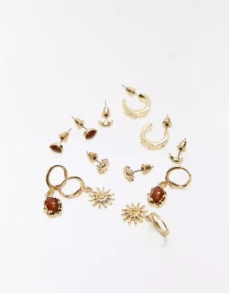 Conjunto de brincos Sun
