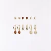 Conjunto de brincos Sun