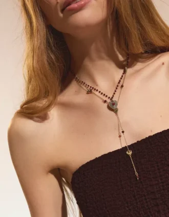 Conjunto de colares com coração