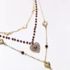 Conjunto de colares com coração