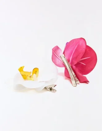 Conjunto de ganchos de cabelo com flores