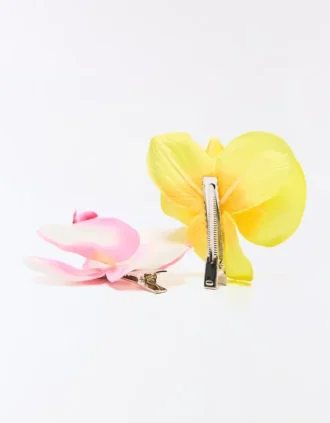 Conjunto de ganchos de cabelo com flores